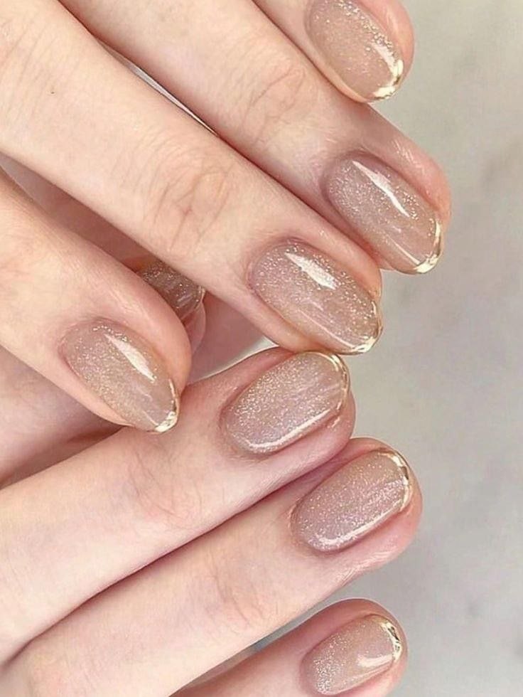 Champa Shimmer Tips press-on nail design